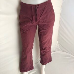 Eastern Mountain Sports burgundy roll up pants 8
